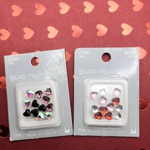 Bead Treasures Heart Flatback Set